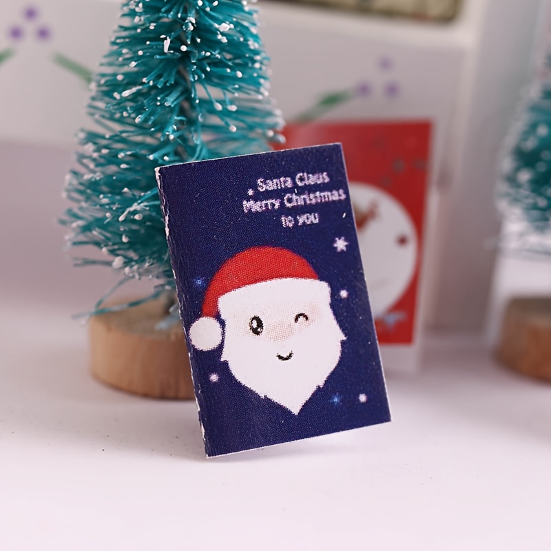 juego miniaturas tarjetas navidad 1:12 diseños Temu El Salvador