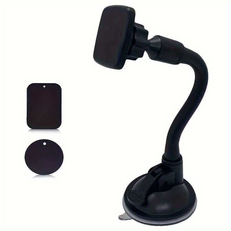 Image of Car Phone Holder With Suction Cup, Magnetic Phone Mount For Navigation, Flexible Short Rod Stand