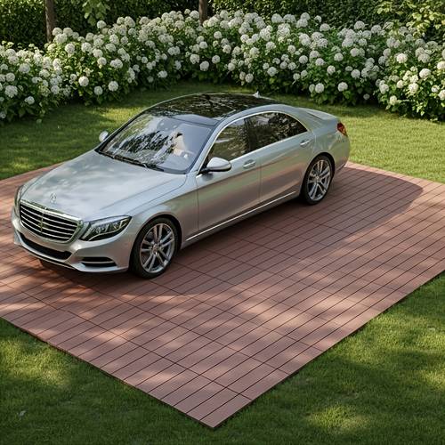 wpc wood plastic composite interlocking floor tiles with a thickness of 22mm and dimensions of 300 300mm designed for outdoor assembly each box contains 11pcs covering an area of 10 76 per box