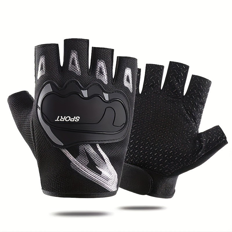 

1pair Anti-slip Fingerless Cycling Gloves - Fitness Gloves For Gym, Driving, And Outdoor Activities