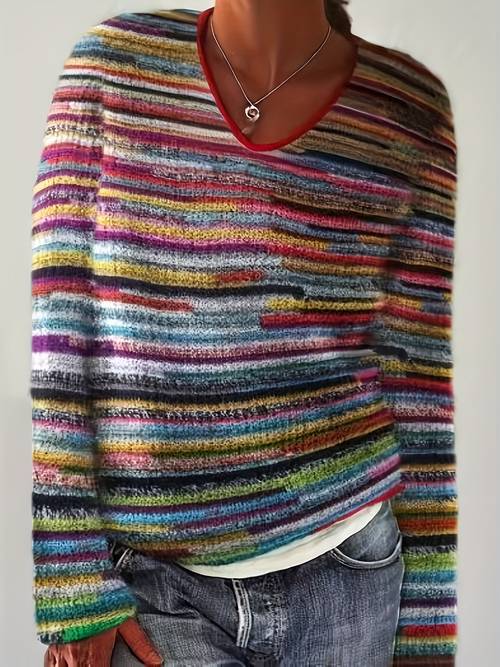 Artikelbild rachel damen rundhals langarm color pullover top