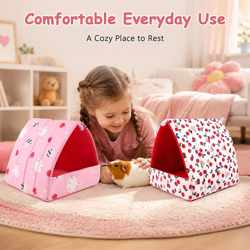 Washable Guinea Pig Bed House & Small Animal Hideout Cave