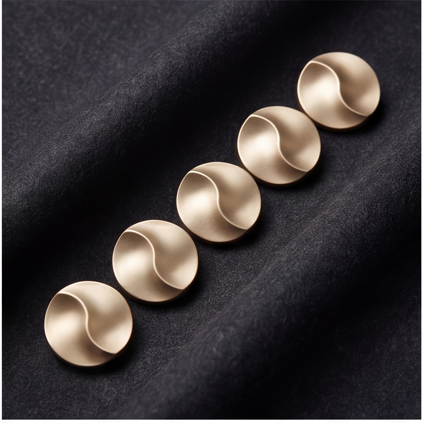 TEMU 12pcs, Size 25mm/0.98in, Rose Golden Curved Style, Made Of Abs Material, Suitable For Diy Free Matching Of Sewing Buttons For Clothing Such As ,
