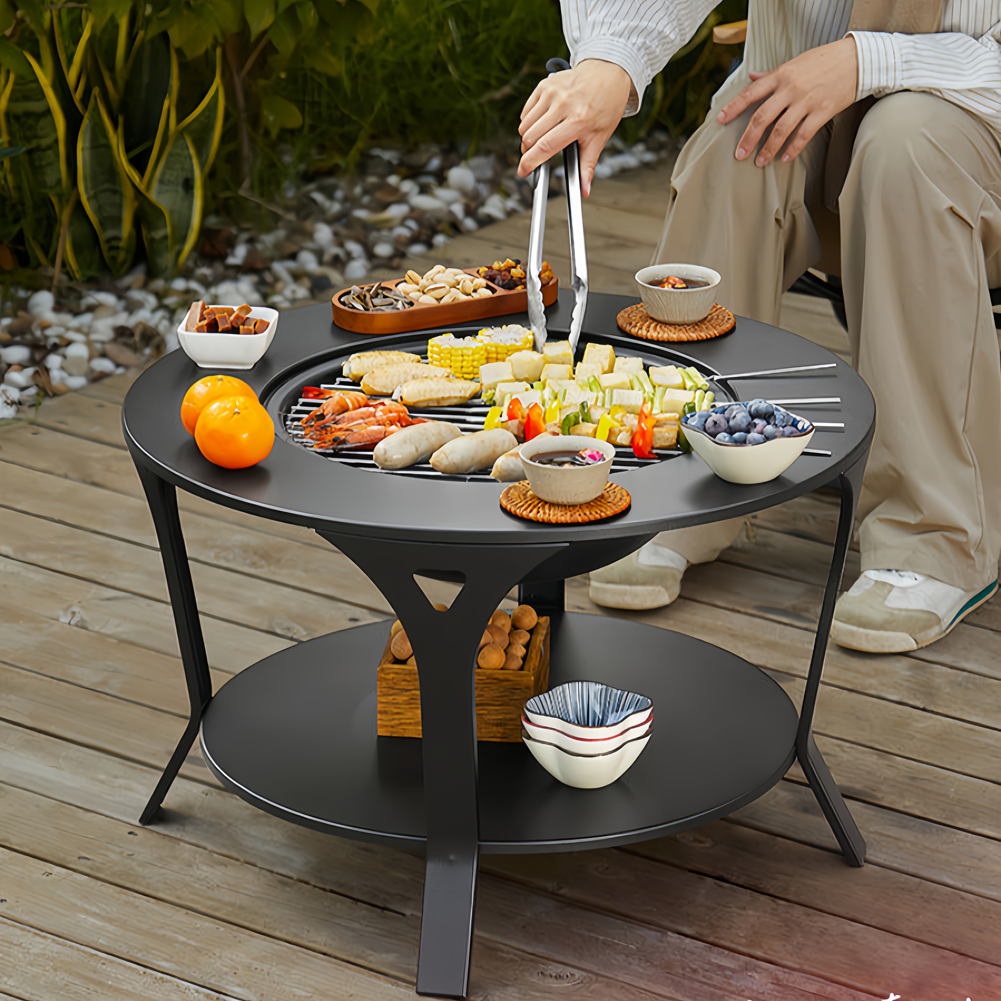 multi functional barbecue table suitable grilling hot pot - Temu