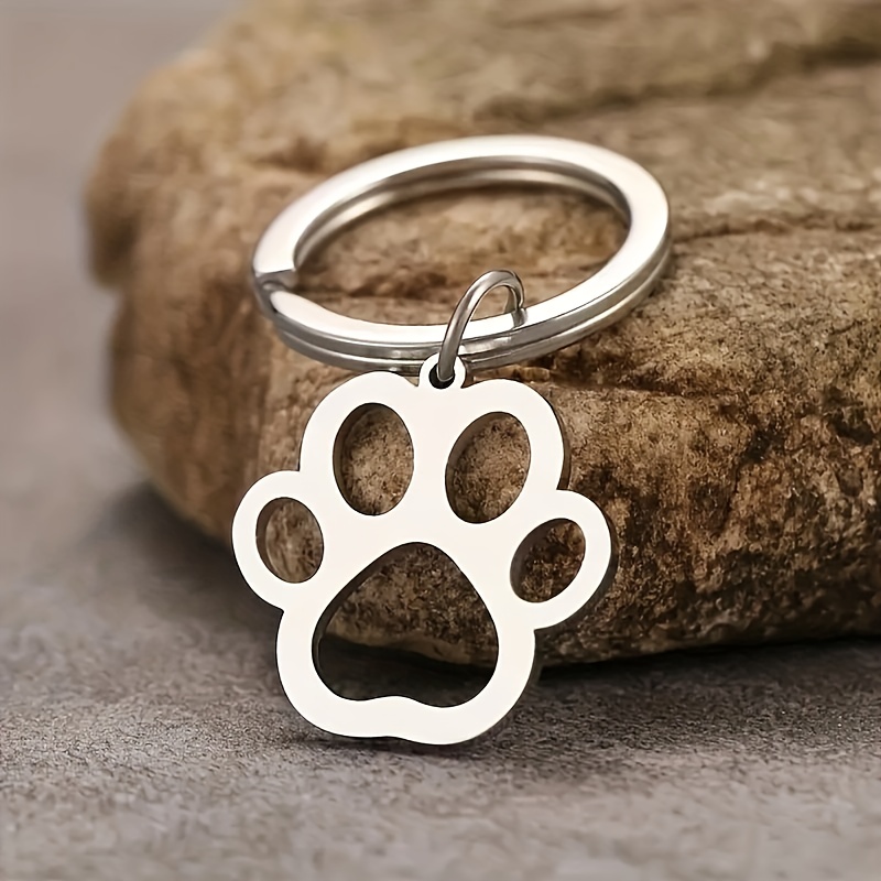 

Steel Keychain, 1pc Dog Keyring, Hollowed- , Key