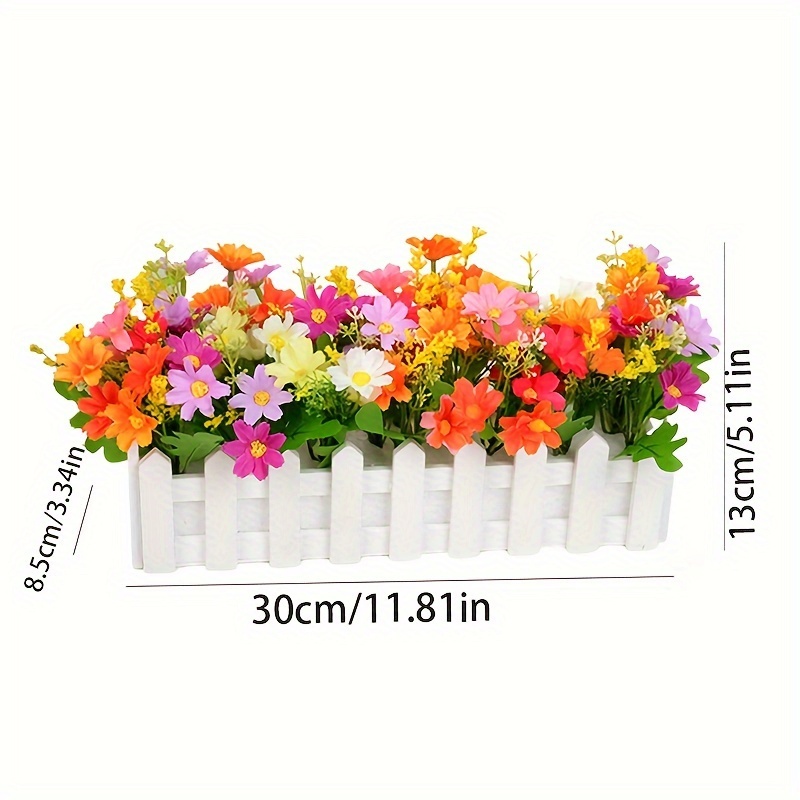 Image of 1pc People Fake Flower Plants Diy Fake Flower Pots Planting Flowers Fence Party Kitchen Bedroom Office Desktop Home Decoration Flowers Indoor/outdoor Wedding Garden Garden Garden Decoration Plants
