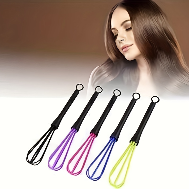 

Professional Salon Hairdressing Hand Press Semi-automatic Hair Dye Cream Handle Mixer Plastic Whisk