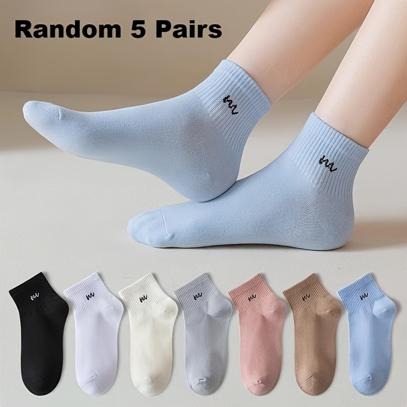 E-shop 4/5/7 Paar Neue Frühlings-Sommer Damen Sportliche Lässige Low-Cut Anti-Geruch Ganzjahres Kurze Socken