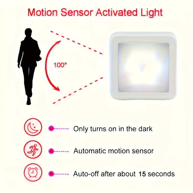 LED Night Light with Motion Sensor for Bathroom & Aisle