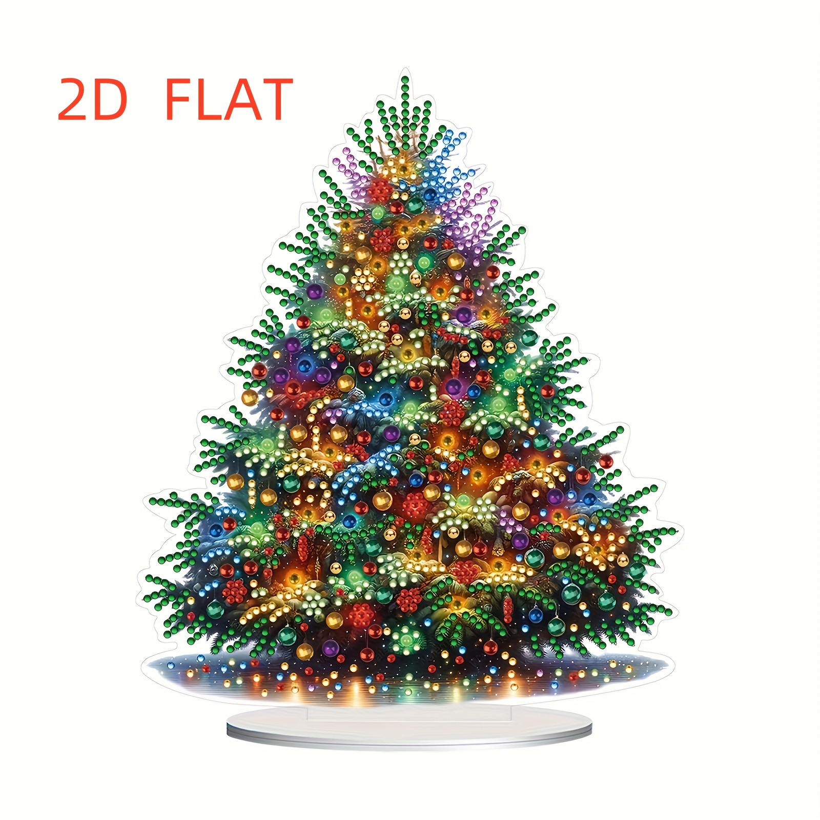 TEMU 2dflat Diy Diamond Painting Acrylic Ornament Christmas Christmas Gift Sparkling
