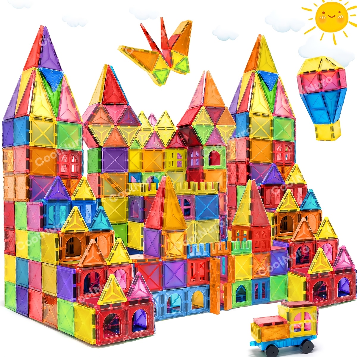 Magnetic Building Blocks Sensory Educational Toys Designer Building Sets Back to School Gift Toys Stacking And Puzzle Playset, Educational Magnetic Toys Creative Learning Gifts, Birthday And Halloween Gift Random Colors