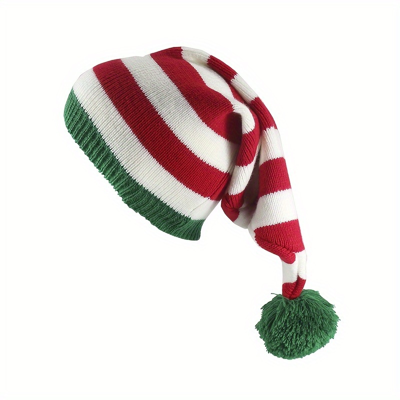 Christmas Red And Green Hat For Women, Autumn/winter Warm Large Head Hat, Cute Ball Cap For A