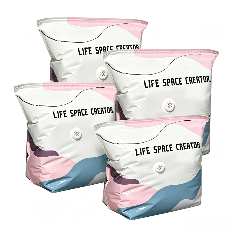 2/4 Vacuum Storage Bags, For Large Cubic Vacuum Sealed Bags, Pressure Sealed, For Pumps, Suitable For Large Clothing, Bedding, Blankets, And Storage Equipment