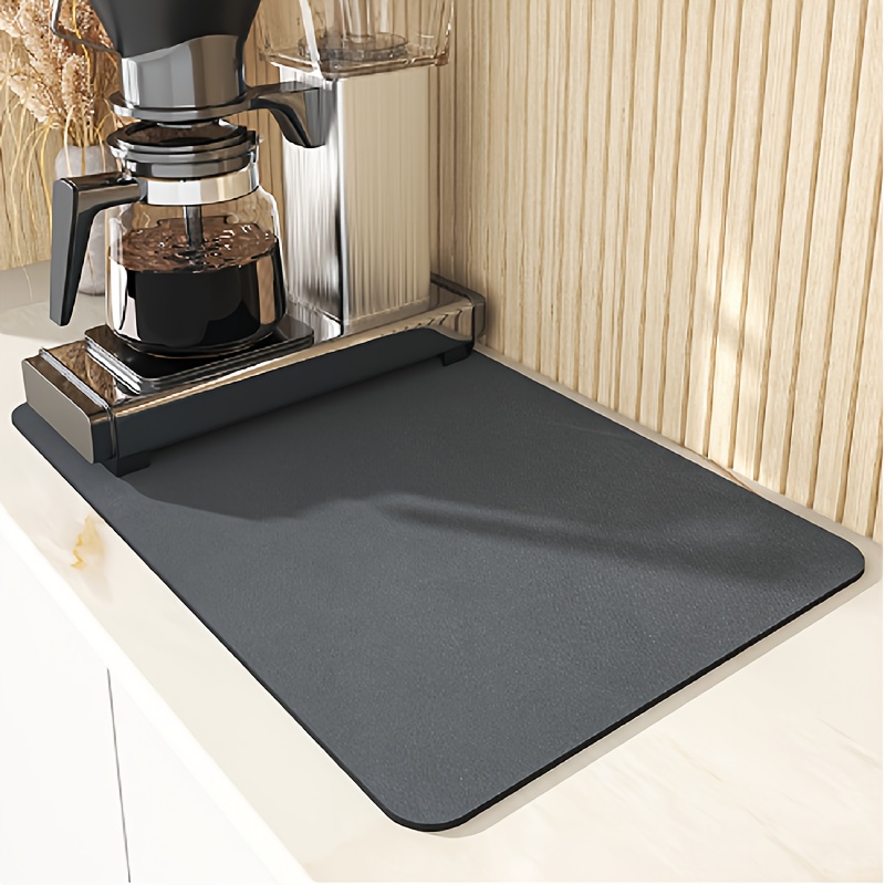 

Versatile Coffee Maker & Dish Drying Mat - Absorbent, Soft Diatomaceous Earth, Non-slip Countertop Protector For Kitchen & Bathroom, Easy Clean Coffee Mat For Kitchen Counter