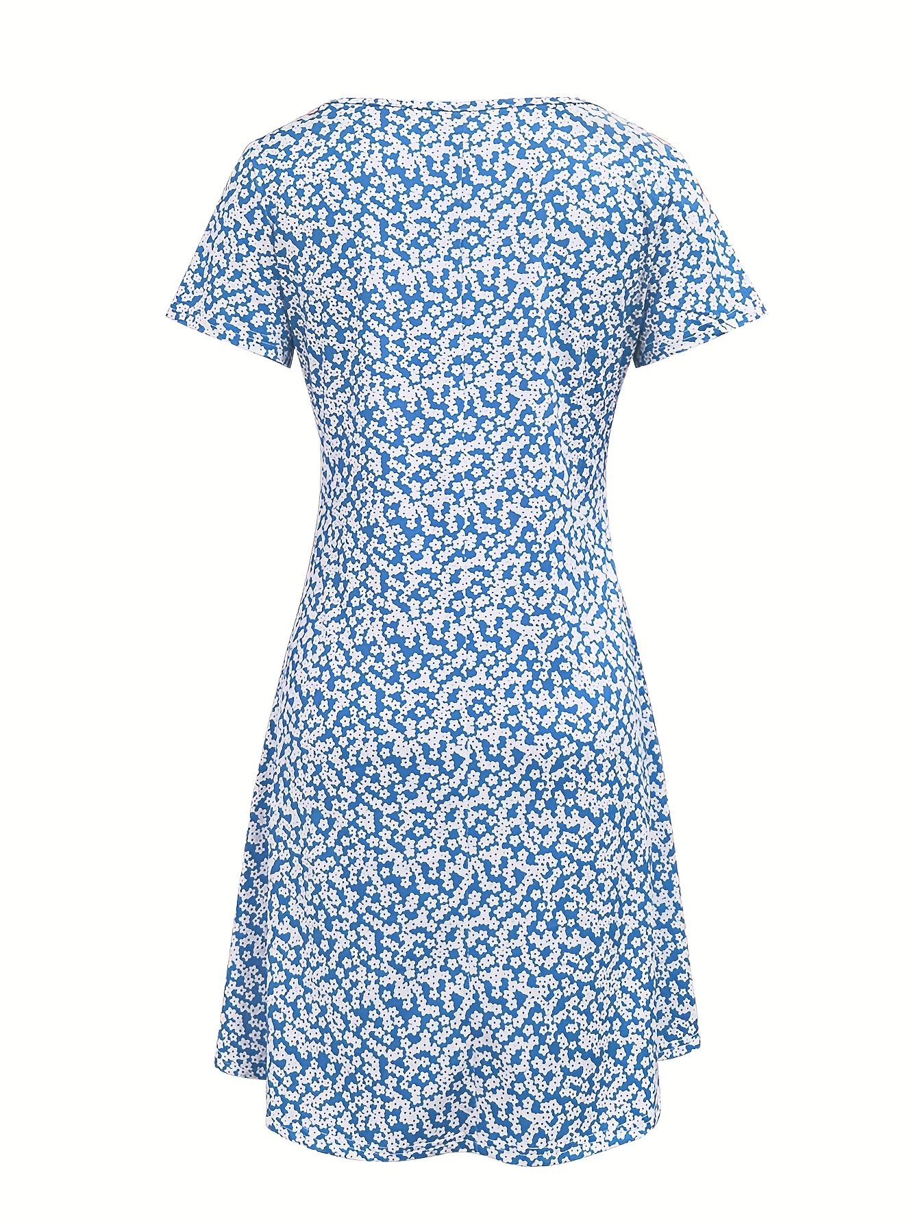 summer chic] elegant floral print v neck midi dress women Temu