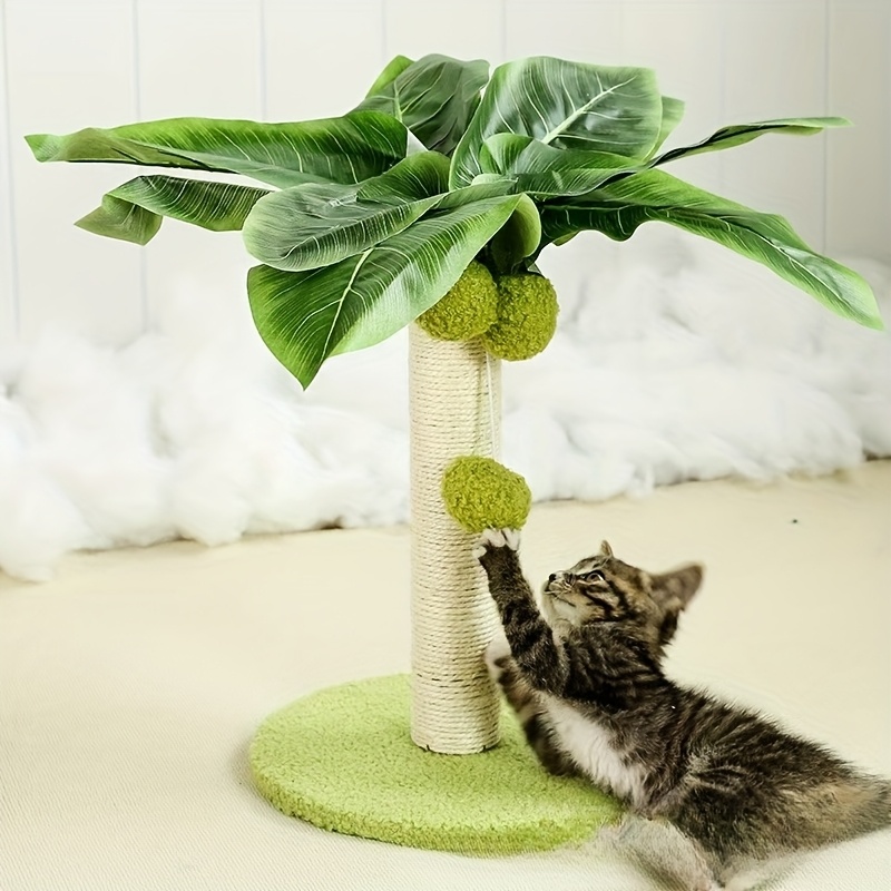 

Cat Scratching Post With Hanging Balls - Sisal Rope Design For Cats