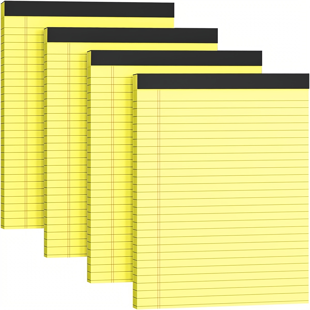 

Coidea 4-pack Minimalist Yellow Legal Pads, 5" X 8", College Ruled Lined Paper, Per Pad, Letter & Legal Ruled Notepads For School, Home, Office, Business