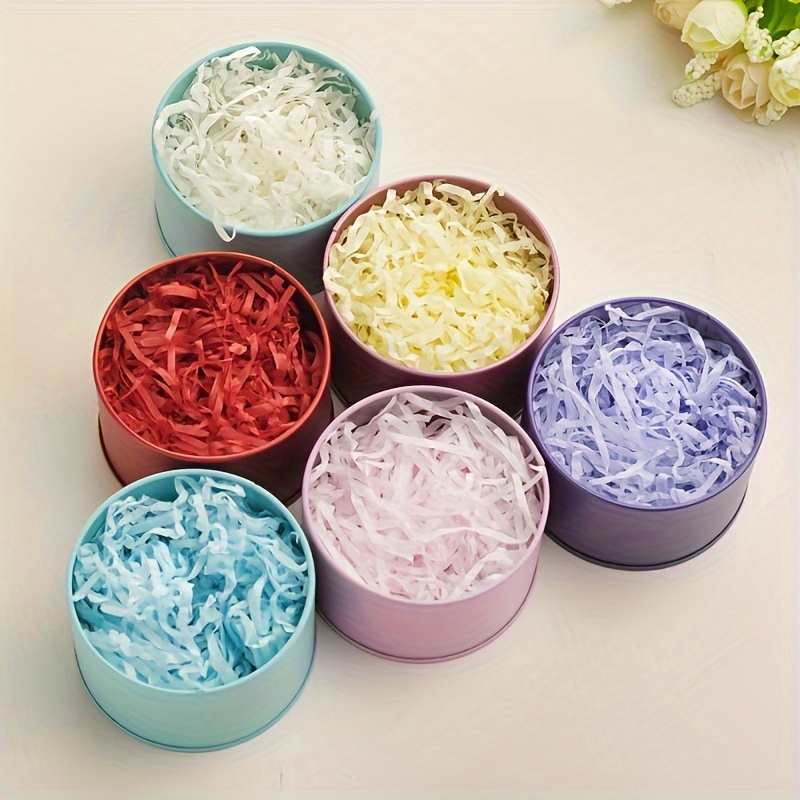 200g Pack Rainbow Paper Shredded Filler - Recycled Decorative Nylon Yarn for Gift Baskets, Box Stuffing, Crafts & Party Supplies, Mixed Colors, Durable & Versatile, Craft Supplies, Vibrant Colors, Craft Enthusiasts