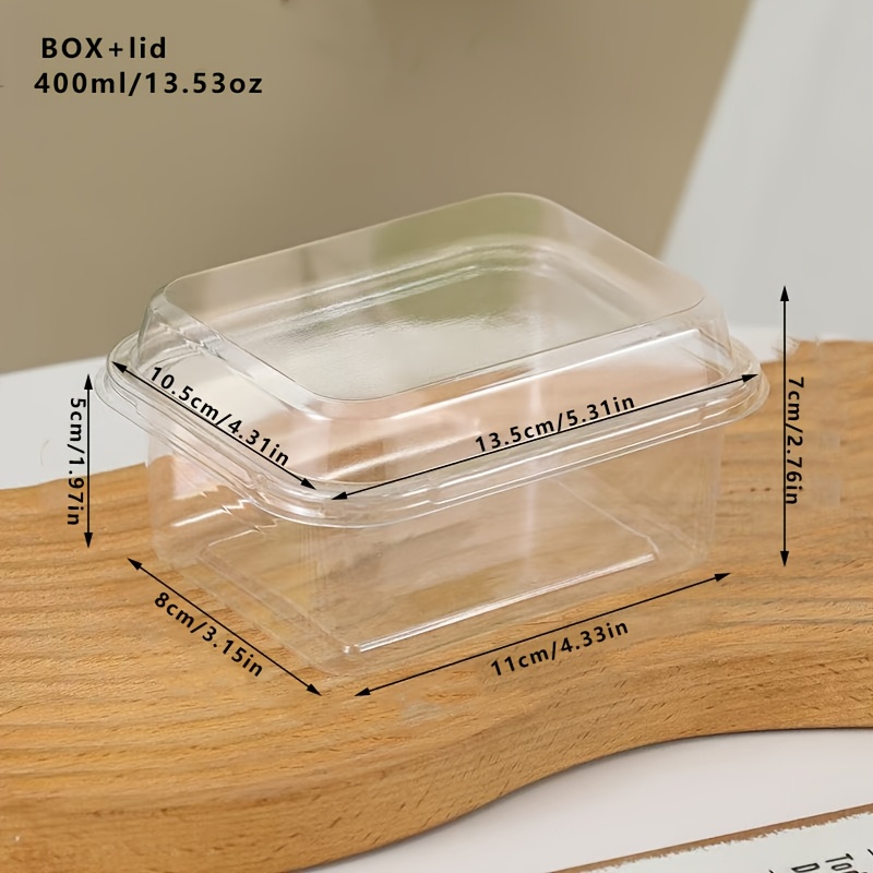 Image of 80 High-quality Cheese And Dessert Boxes, 13.53 Ounces With A Lid - Freezer Safe, Ideal For Homemade Meals, Parties, And Travel - Suitable For Cream, Mousse, And Tiramisu
