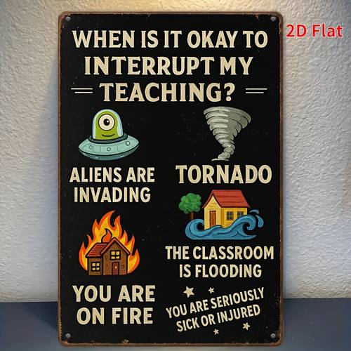 2d flat 2d flat 20 32x30 48cm vintage metal signs when okay to my teaching teacher classroom decor homeschool wall office decoration unframed classroom decorations painting poster 2d flat