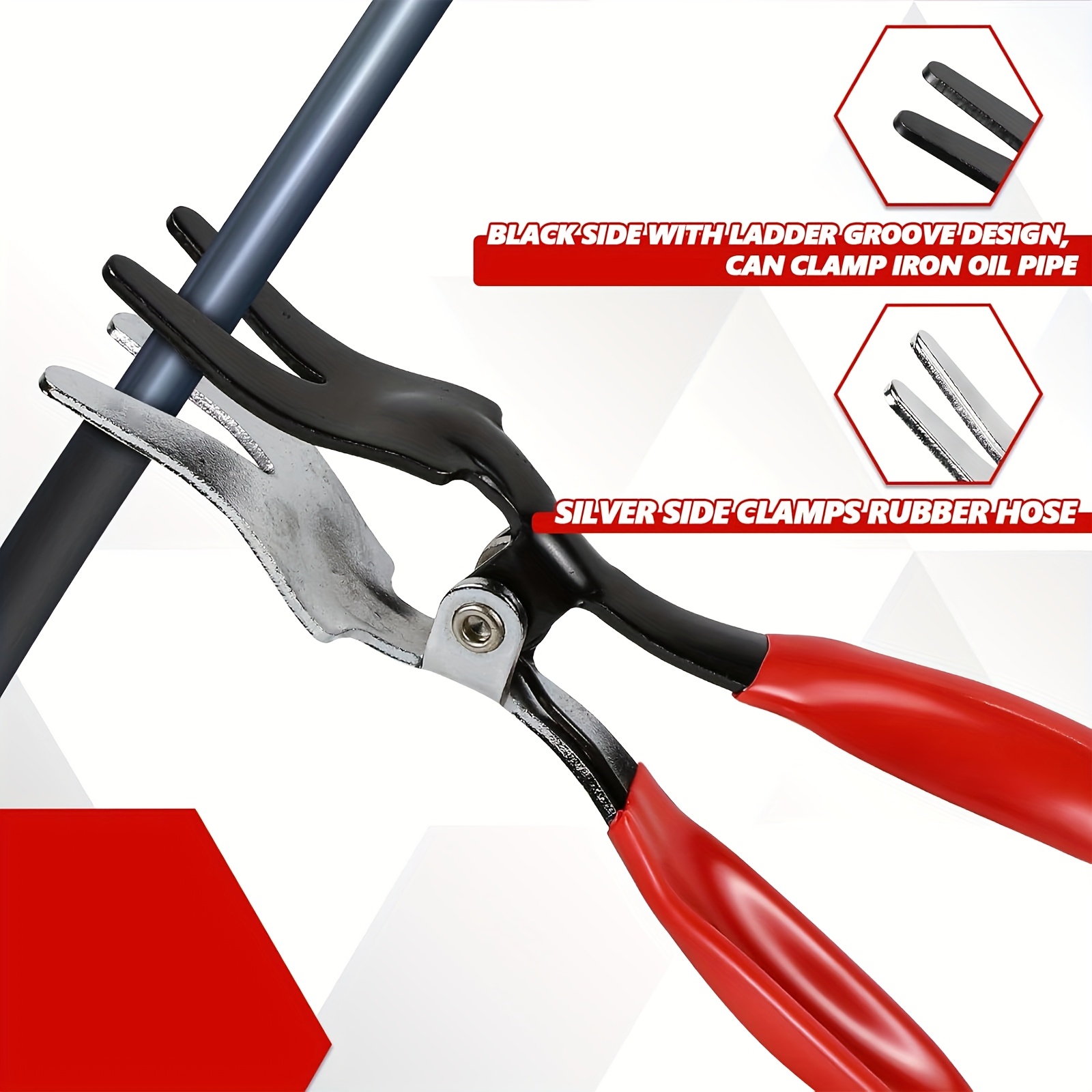 TEMU 1pc Hose Disconnect Pliers For Easy Vacuum Line And Pipe Disconnection - And Effective Essential Repair Tool; Suitable For Oil Hose Clamps On