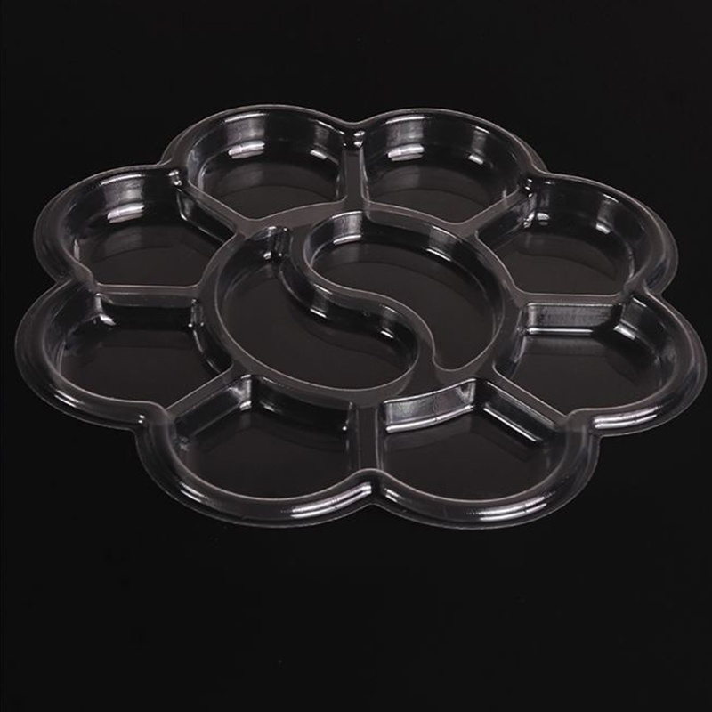 Image of 20pcs Disposable Plastic Palette Set, Designed For Artists Using Acrylics Or Watercolors, Featuring Mixing Trays With Thumbholes, Ideal For Single Use In Art Or Classrooms For Students And Teachers