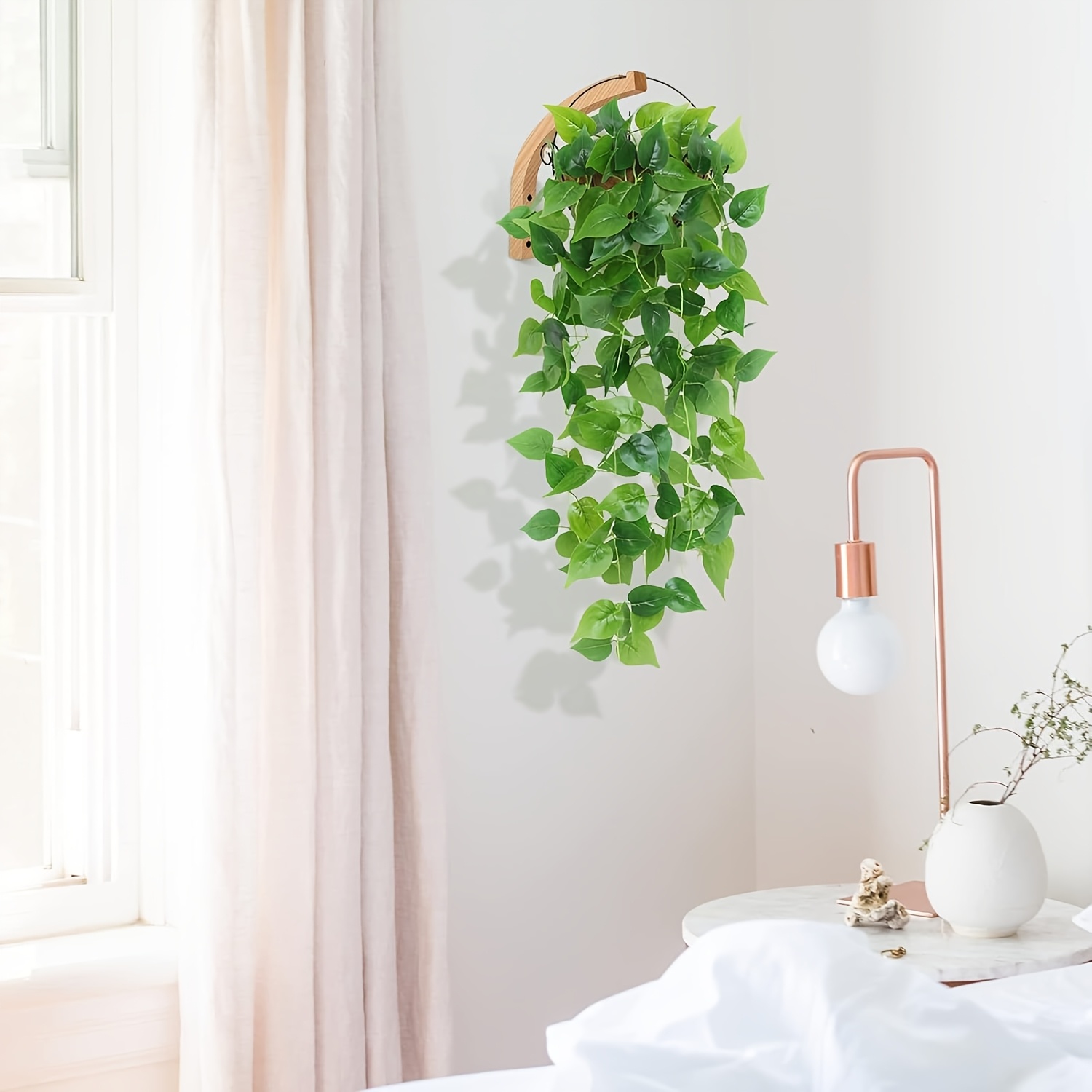 Colgador de plantas, macetas de pared para plantas de interior, ganchos de  madera para colgar plantas en la pared, ganchos de cesta para faroles,