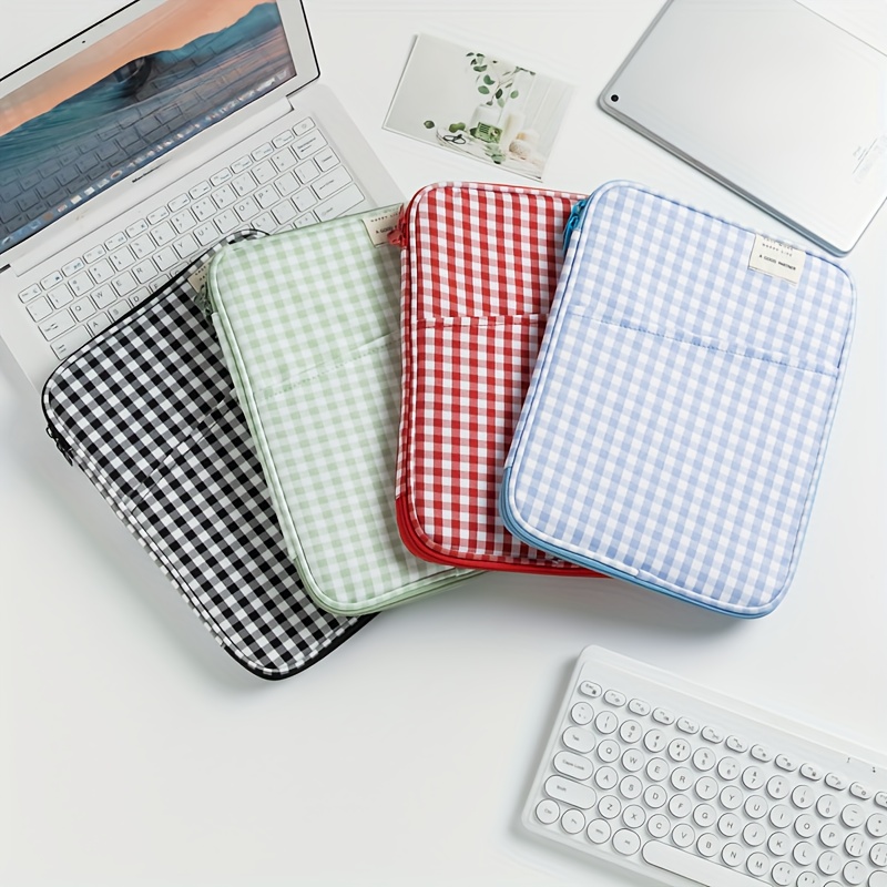 Bolso Livework a cuadros para tablet Ipad y funda interior para laptop Macbook de 13 pulgadas estilo Ins, un imprescindible para viajes y un elemento esencial para usuarios de tablet y laptops