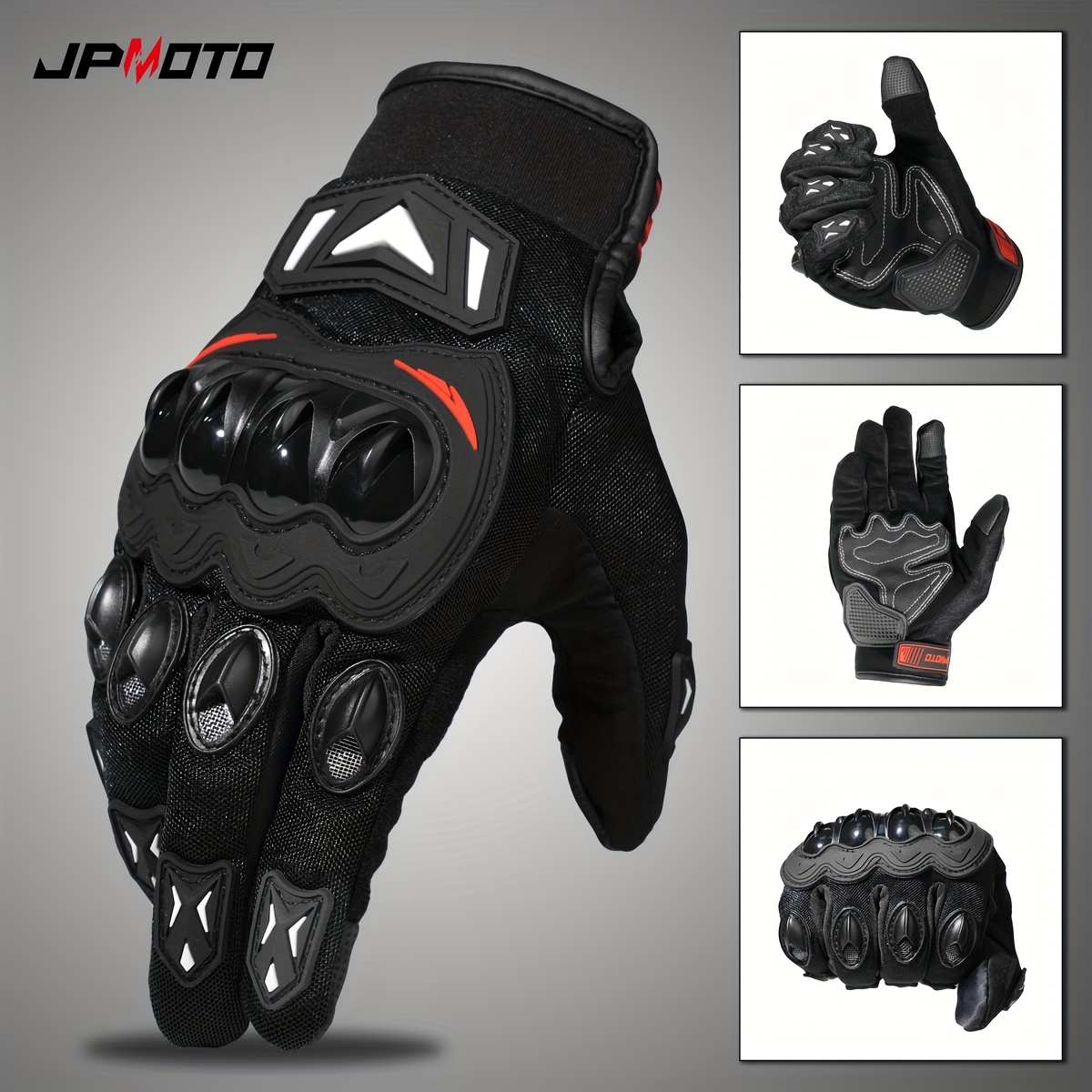 

Gants de moto - Respirants et confortables pour les écrans - Gants d'extérieur à doigts complets pour les sports et les - Adaptés aux hommes et aux femmes en toutes équipement de conduite.