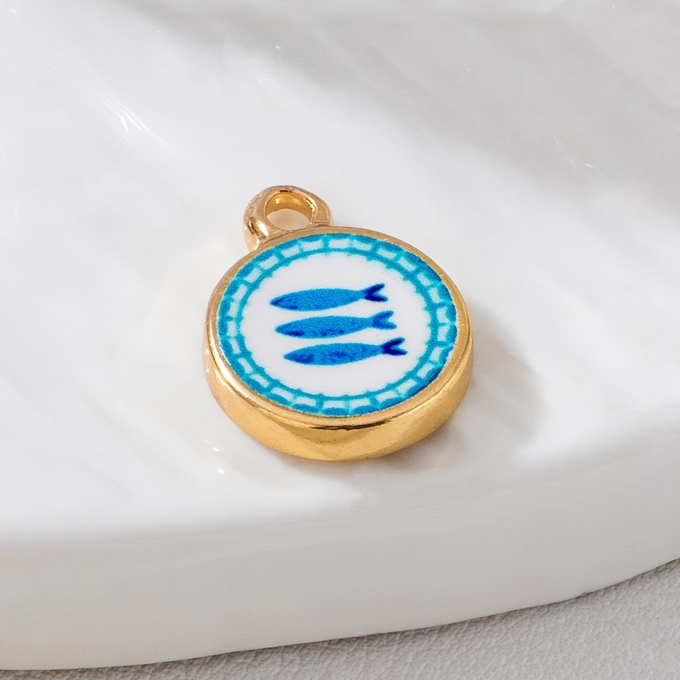 TEMU 1pc Alloy Marine Style Fruit Pendant, Suitable For Handmade Jewelry Making, With Necklace, Bracelet Decoration, Summer Theme Accessory. Styles
