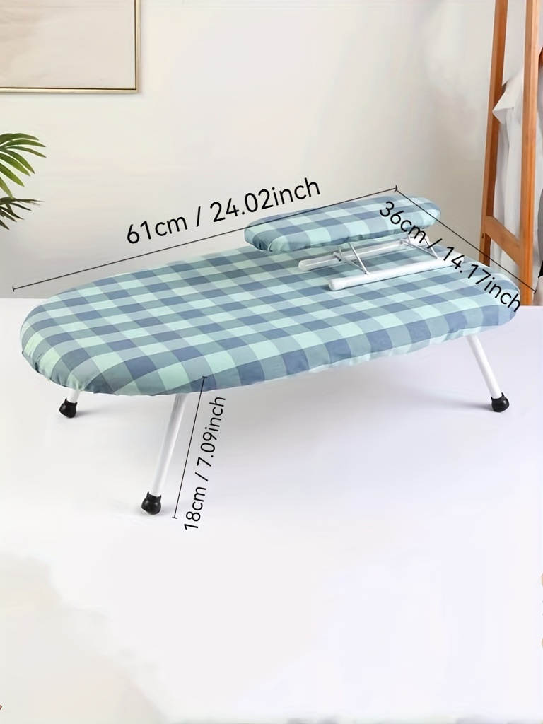 1pc versatile foldable ironing board with colorful heart   stainless   ideal for home office use   clothes cuffs necklines details 3