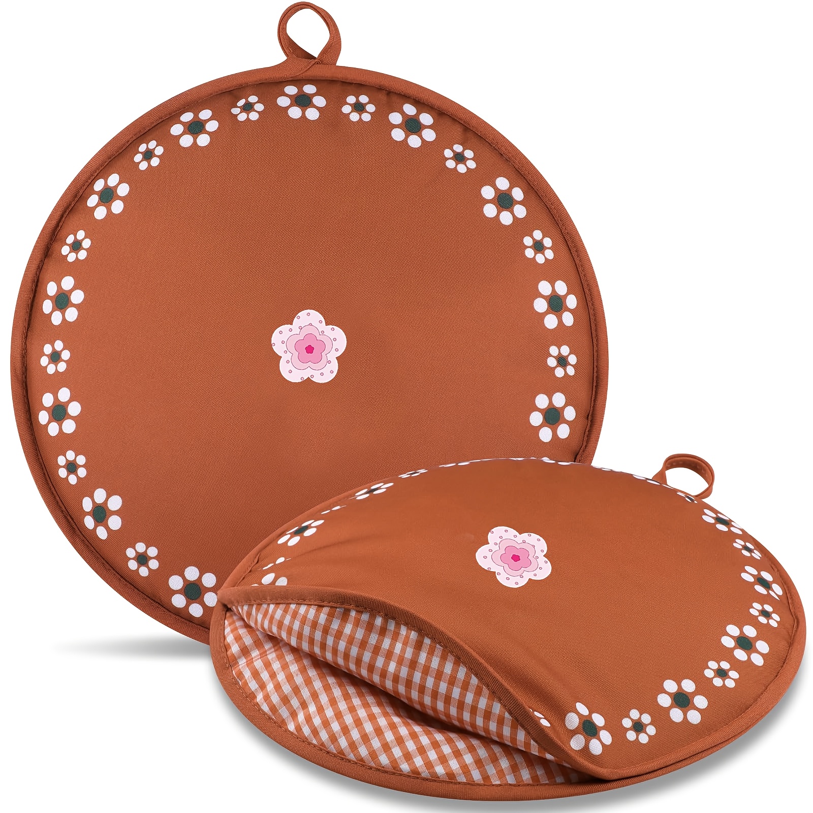 TEMU 12 Inch Tortilla Warmer Pouch, Flower Pattern Microwavable Insulated Cloth Pouch For Tortillas, Tacos, Naan, And Pizza Rolls