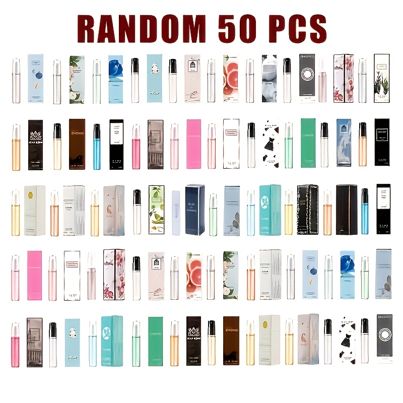 TEMU 50pcs Women's Long-lasting Random Mini For Perfume Bottle-3-5% Fragrance Spray And Hair For Perfume, Suitable For Everyday Wear And A Gift,