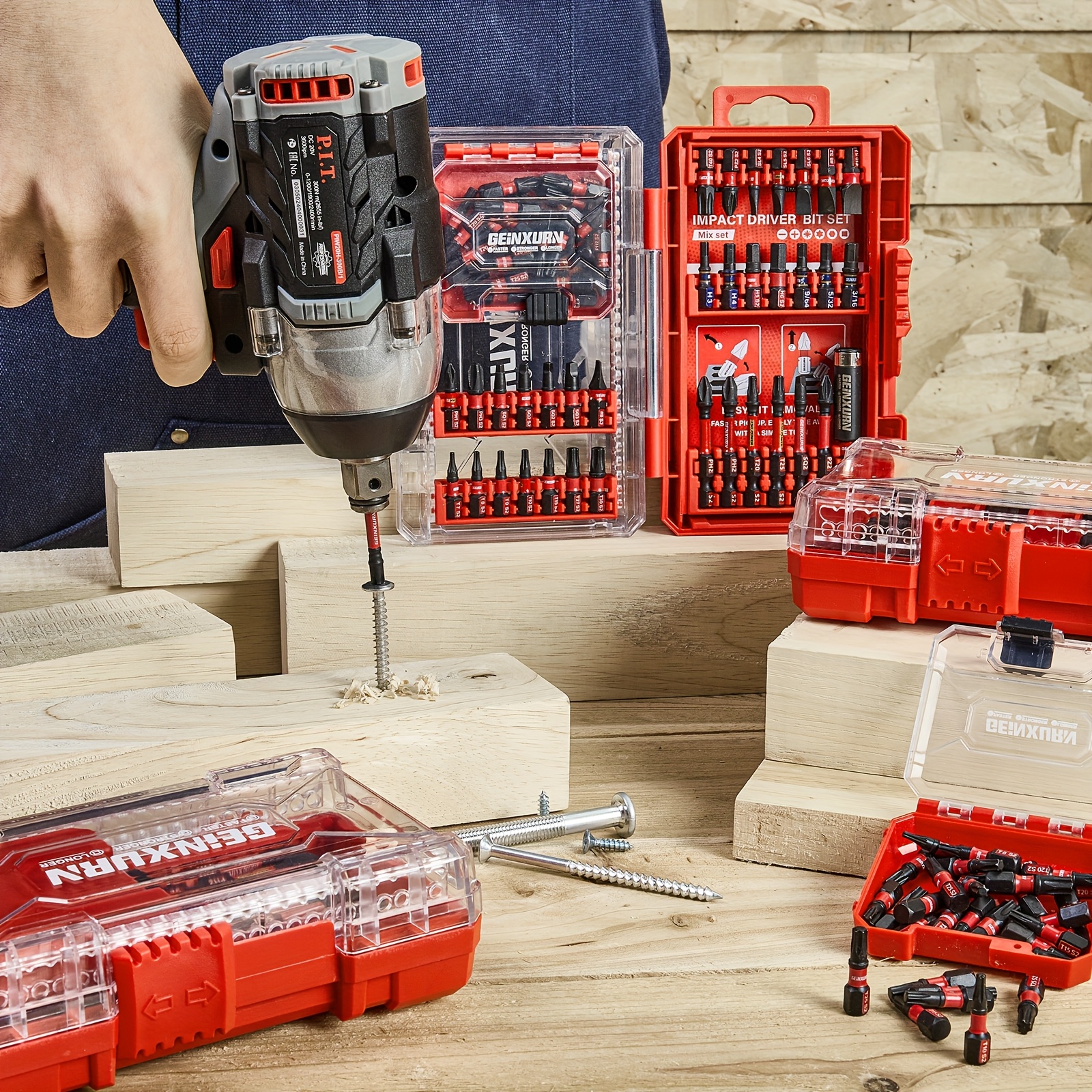 GEINXURN Magnetische SQ2-Bits Für Schlagschrauber – 10 Stück, 15,2 Cm, Aus S2-Stahl, Schlagfest