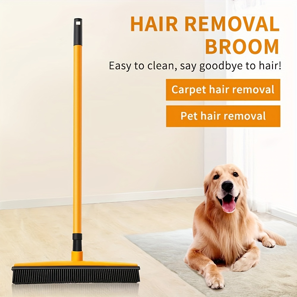 Broom Scraper Carpet Pet Hair Remover Long Handle Fur - Temu