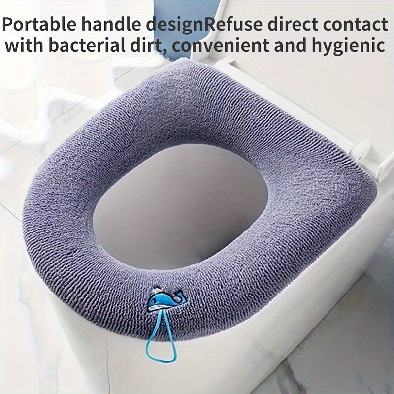 

Toilet Cushion All Seasons Universal Seat Cushion Warm And Thick Knitted Toilet Cushion Washable Household Toilet Ferrule For Patient