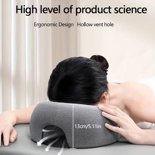 1pc modern u shaped facial pillow spa massage pad ergonomic face pillow machine washable cover polyurethane filling closure use suitable for adults multi purpose neck and facial support comfortable pad