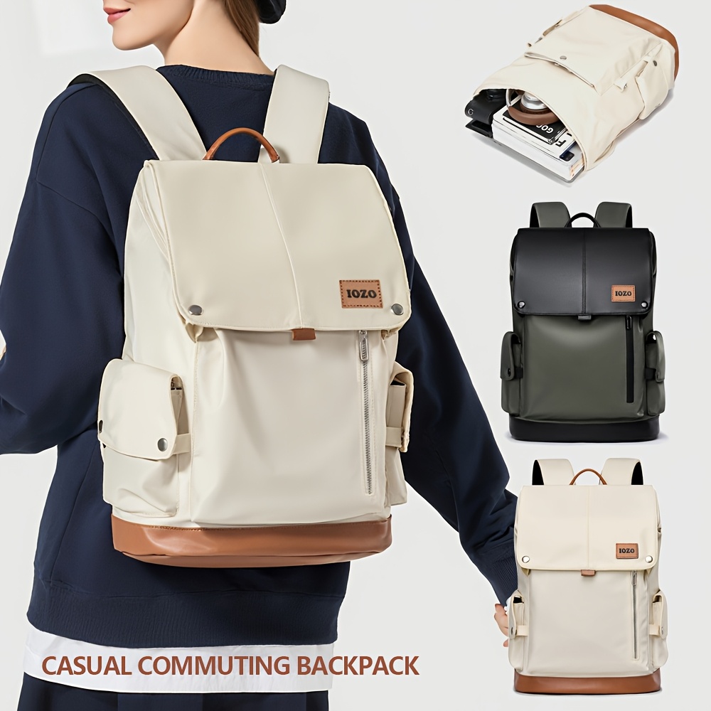 beige leather backpack womens Cole Haan Women's Alexandria Flap Medium Backpack
