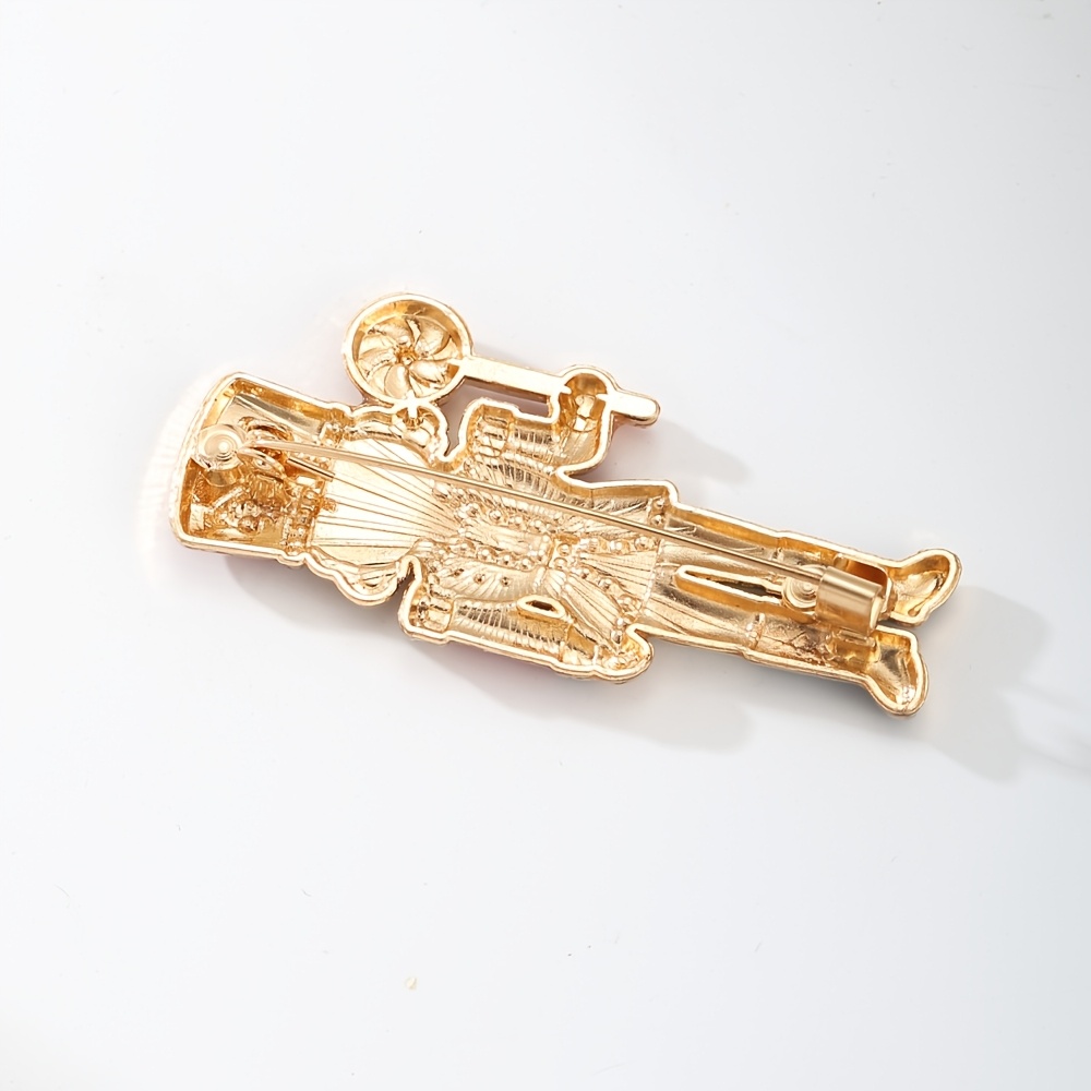 Rhinestone Nutcracker Soldier Brooch, Vintage Pin