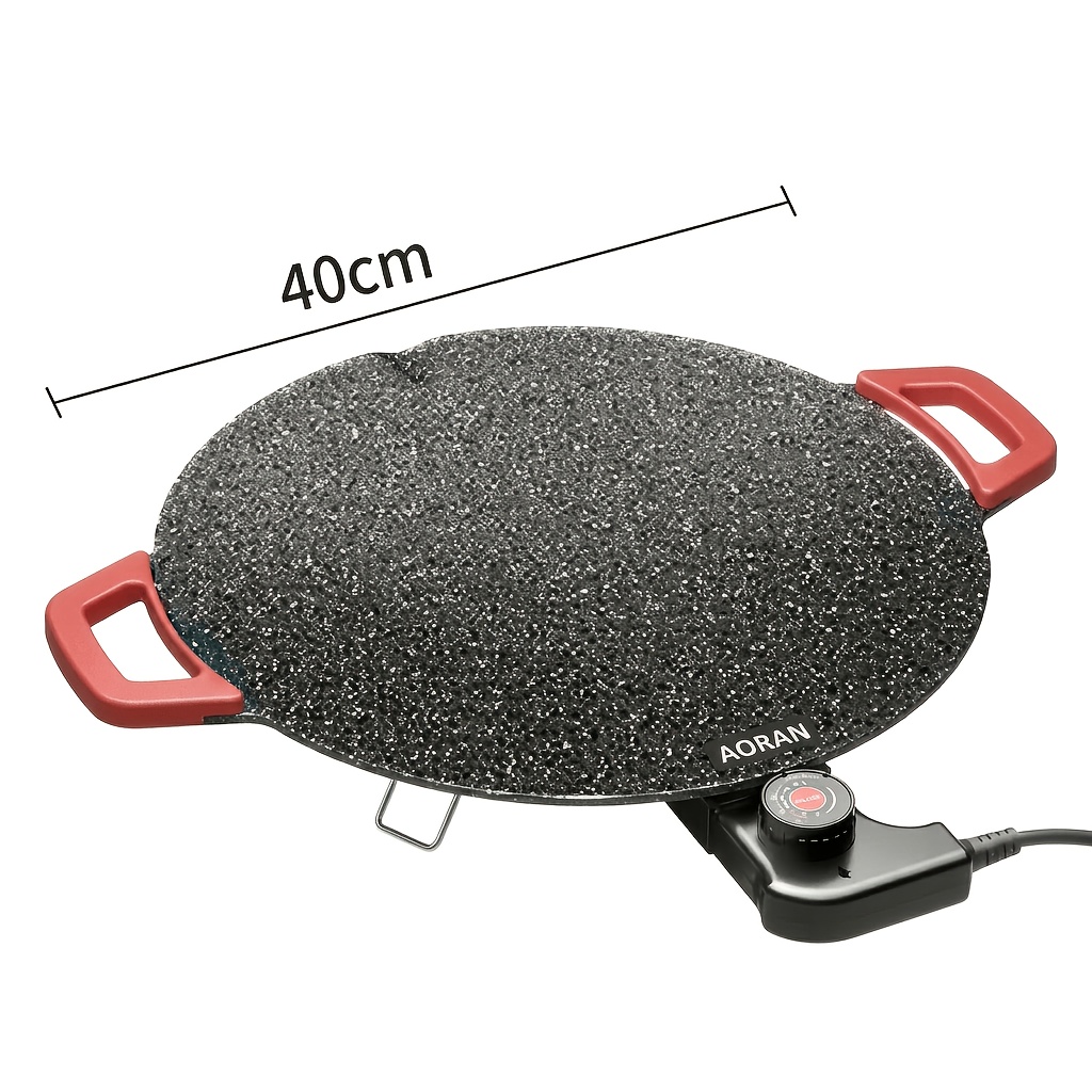 TEMU Electric Griddle With , Indoor Electric Griddle, Home Bbq Griddle, Meat Grill, Pan, Outdoor Bbq Griddle, Electric Griddle With , Adjustable Heat Settings, Pan, Breakfast, Family