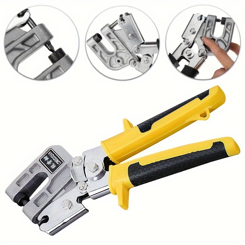 

1pc Metal Stud Crimper, Aluminum Alloy Ceiling Punching Pliers, Plaster Drywall Tools For Fastening Metal Double Handed Keel Pliers