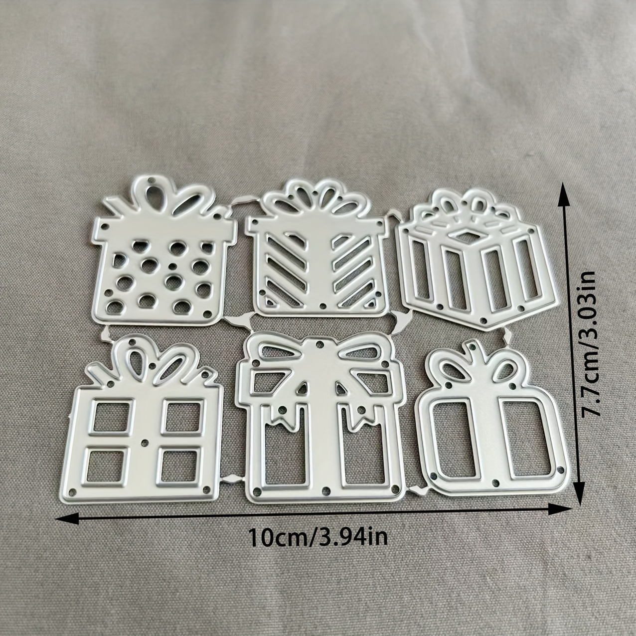 Image of Gift Box Metal Cutting Dies, Diy Scrapbooking Decoration Embossing Die Cuts, Greeting Card Making Stencil, Suitable For Album Card Making, Handmade Card Tools