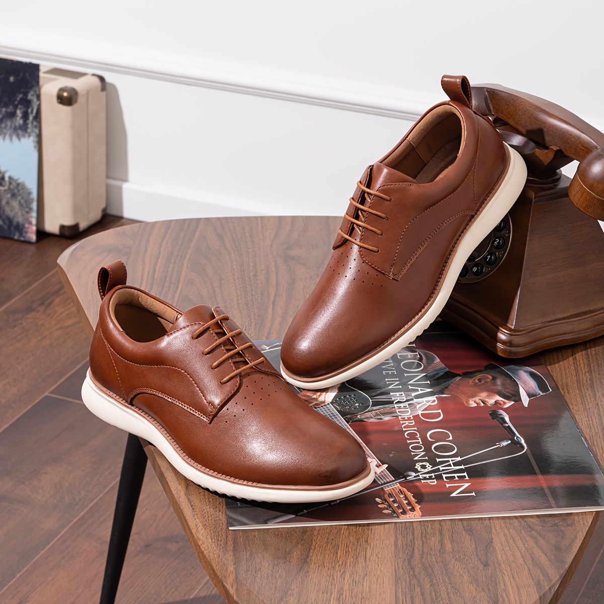 mens brown slip resistant dress shoes World's Most Comfortable Chestnut Brown Slip-On Dress Shoe