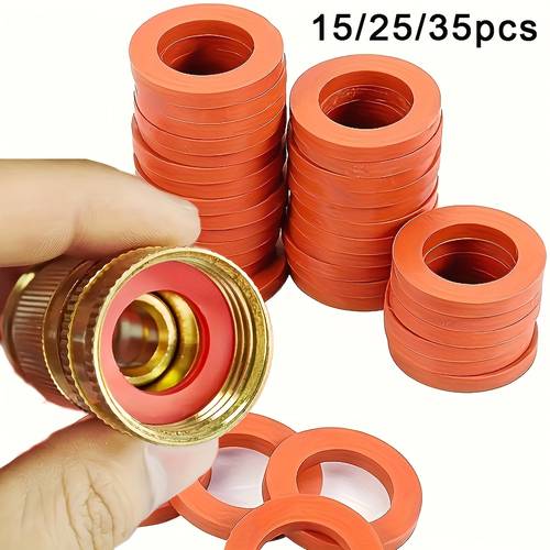 35 25 15pcs heavy duty rubber hose gaskets compatible for 3 4 inch garden hose connectors leakproof seal for lawn water pipe fittings eu standard hose couplings