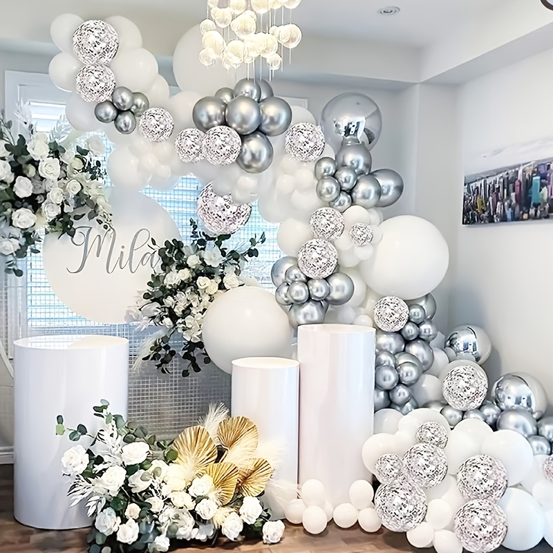 

Balloon Set, 2025 New Party Decorations, A Of Styling. Balloon Arch, , Balloon, Aluminum Balloon, Metal Texture, , Suitable For Holiday Parties, Wedding Birthdays, Valentine's Day, Christmas