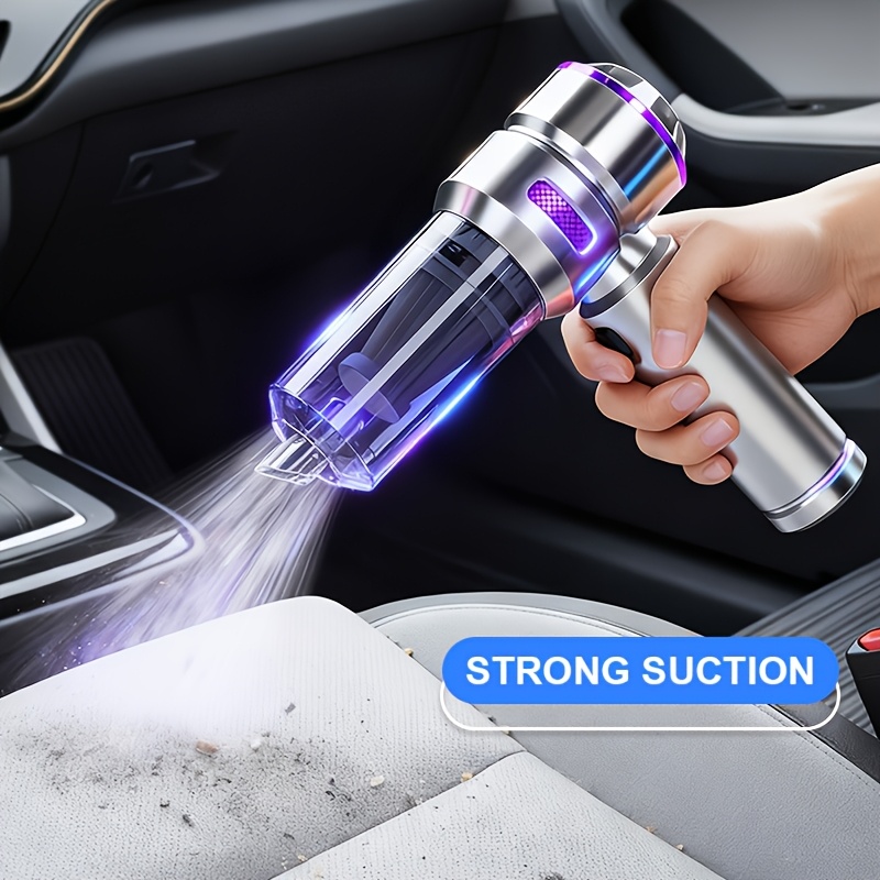 TEMU Aspirateur Balai Fil, Aspirateur de Voiture, Intégrée Soufflage et Aspiration, Compact et Portable, Installation de Plusieurs Accessoires,
