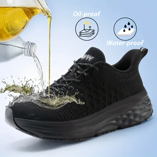 chef shoes for womens non slip work shoes for womens food service slip on chef kitchen shoes work shoes restaurant slip resistant walking sneakers air cushion breathable lightweight clogs comfortable nursing nurse shoes