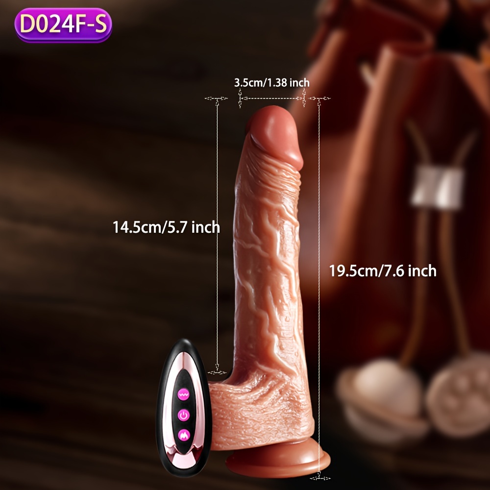 1pc realistic electric telescopic   with suction cup silicone  s for women adult   toys female massage masturbation   g spot and anal play details 2