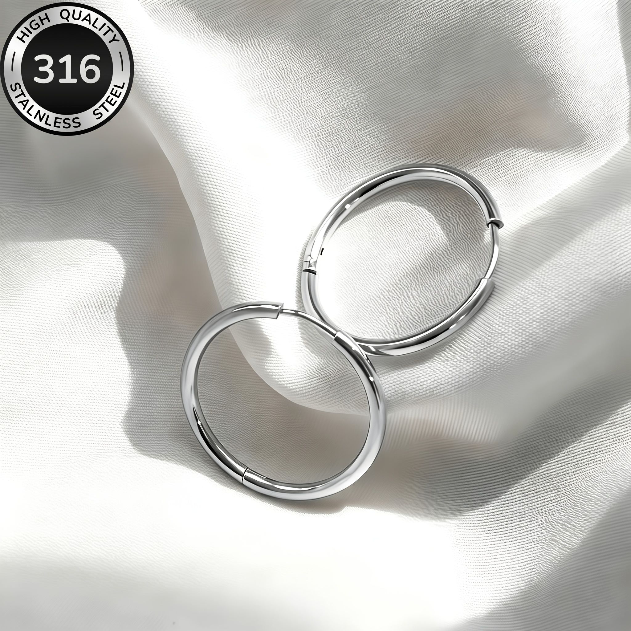 TEMU High Quality Steel Earrings, 18k Golden Plated, Hypoallergenic, Anti-fading, Women's Fashion Earrings, Easy And Elegant, Large Hoop Earrings,