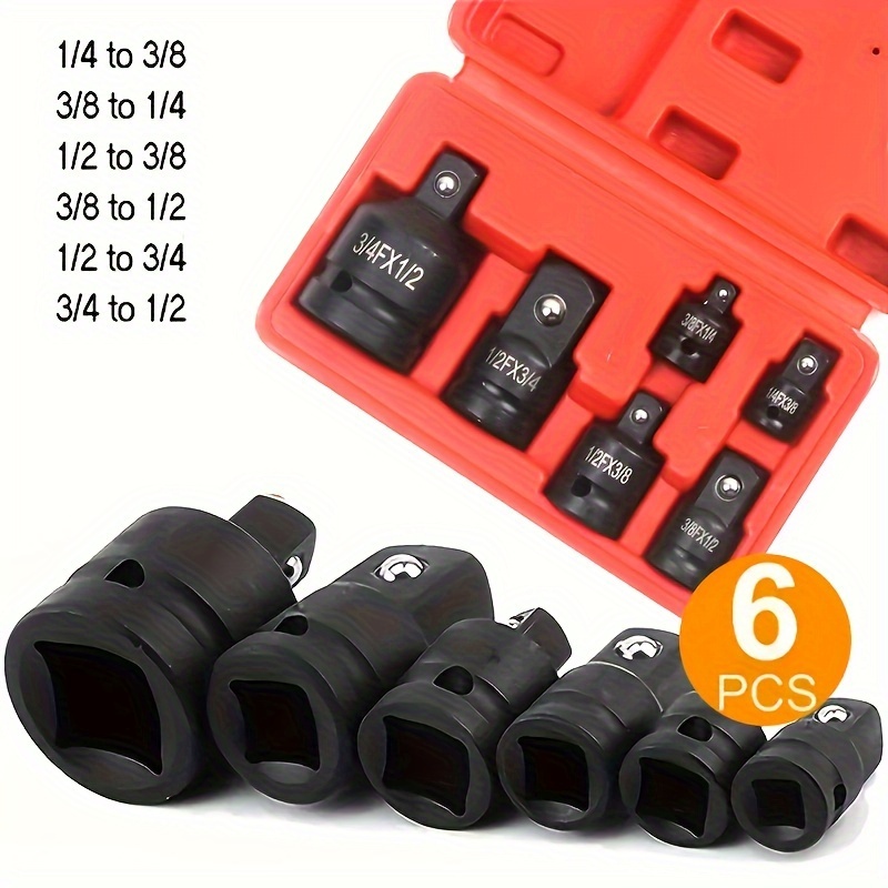

Socket Converter Adapter Set For Handheld Tools Reducer Adapter 1/4 1/2 3/8 3/4 For Auto Bike Workshop Repair Tools